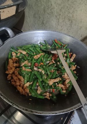 Foto resep Tumis kacang panjang + tempe