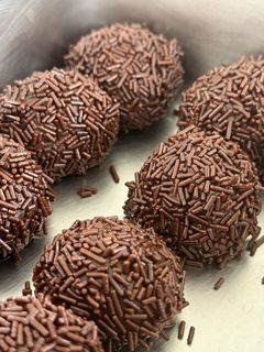 Una foto de Trufas de chocolate (sin gluten)