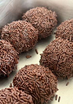 Una foto de Trufas de chocolate (sin gluten)
