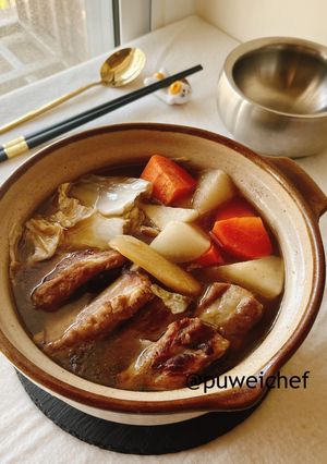 沙茶排骨鍋 的食譜成品照片