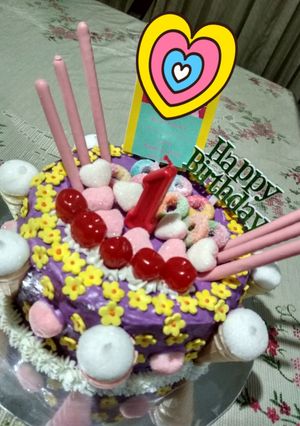 Foto resep Kue ultah rainbow