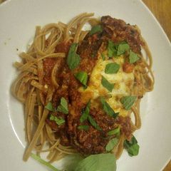 A picture of Healthier Baked Chicken Parmesan.
