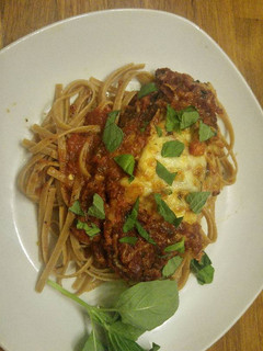 A picture of Healthier Baked Chicken Parmesan.