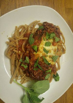 A picture of Healthier Baked Chicken Parmesan.