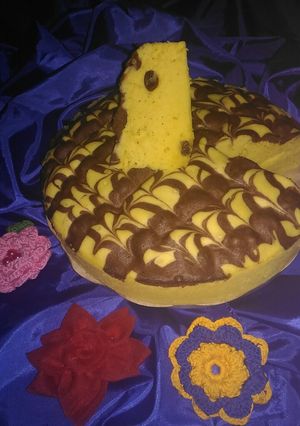 Foto resep 👉Cake kismis motif kukus