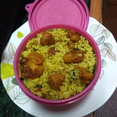 A picture of Cauliflower pakoda rice.