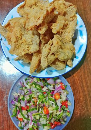 Foto resep Kulit Ayam Crispy Sambel Matah