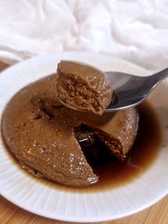 Una foto de Flan de café rápido al microondas