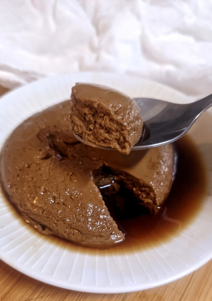 Una foto de Flan de café rápido al microondas