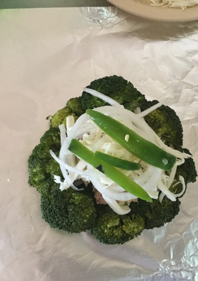Una foto de Mixiote de brócoli