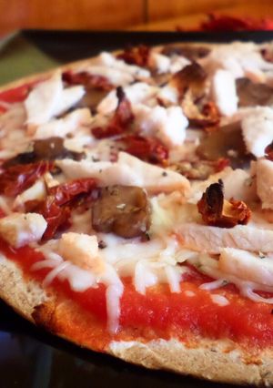 Foto principal de Pizza de fit de pollo y champiñones