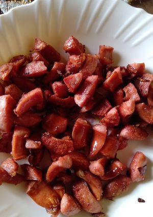 A picture of Fried sausage😁 #weeklyjikonichallange.