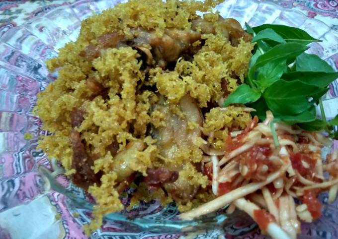 Ayam kremes sambel pencit