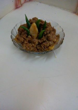 A picture of Qeema curry.