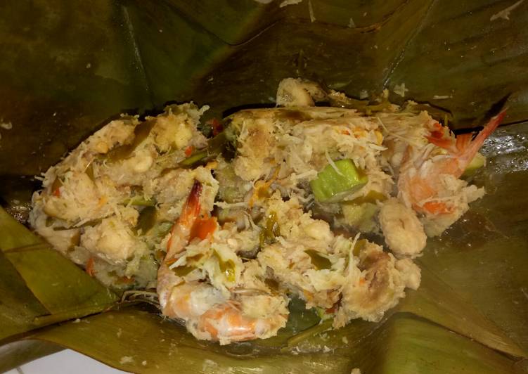 Resep Bothok udang pete Anti Gagal