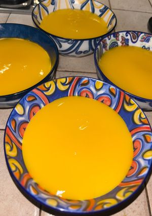 A picture of Mango and Lime Panna Cotta 🥭 🍋‍🟩.