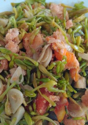 Foto resep Tumis Salmon Bunga Pepaya