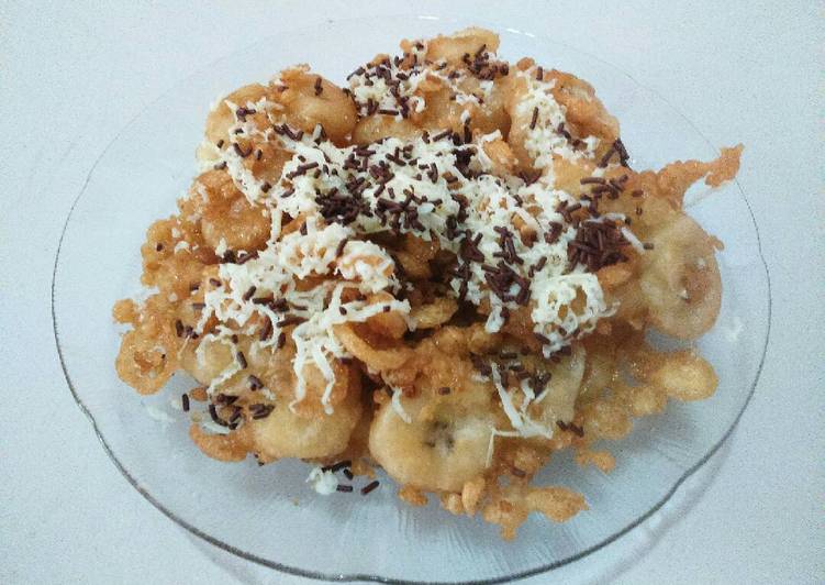 Pisang goreng krispi coklat keju