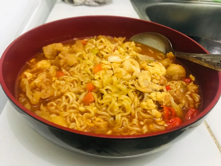 Langkah Gampang Membikin Resep 5. Mie Tektek Pedas Mantap yang Uenak Anti Ribet, Sempurna