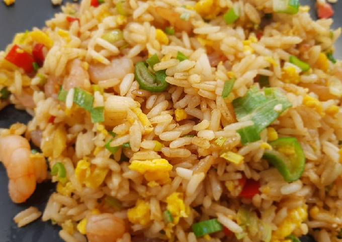 Arroz Chaufa De Camarones Peruano Receta