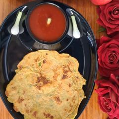 A picture of Veggie chilla (vegetable besan chilla).