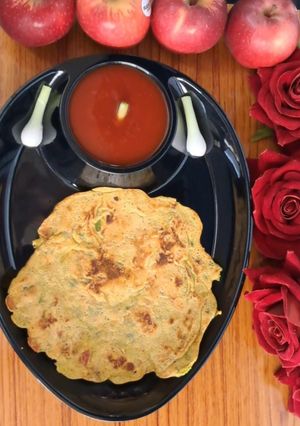A picture of Veggie chilla (vegetable besan chilla).