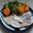 Palometa a la plancha con verduras