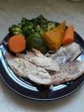 Palometa a la plancha con verduras