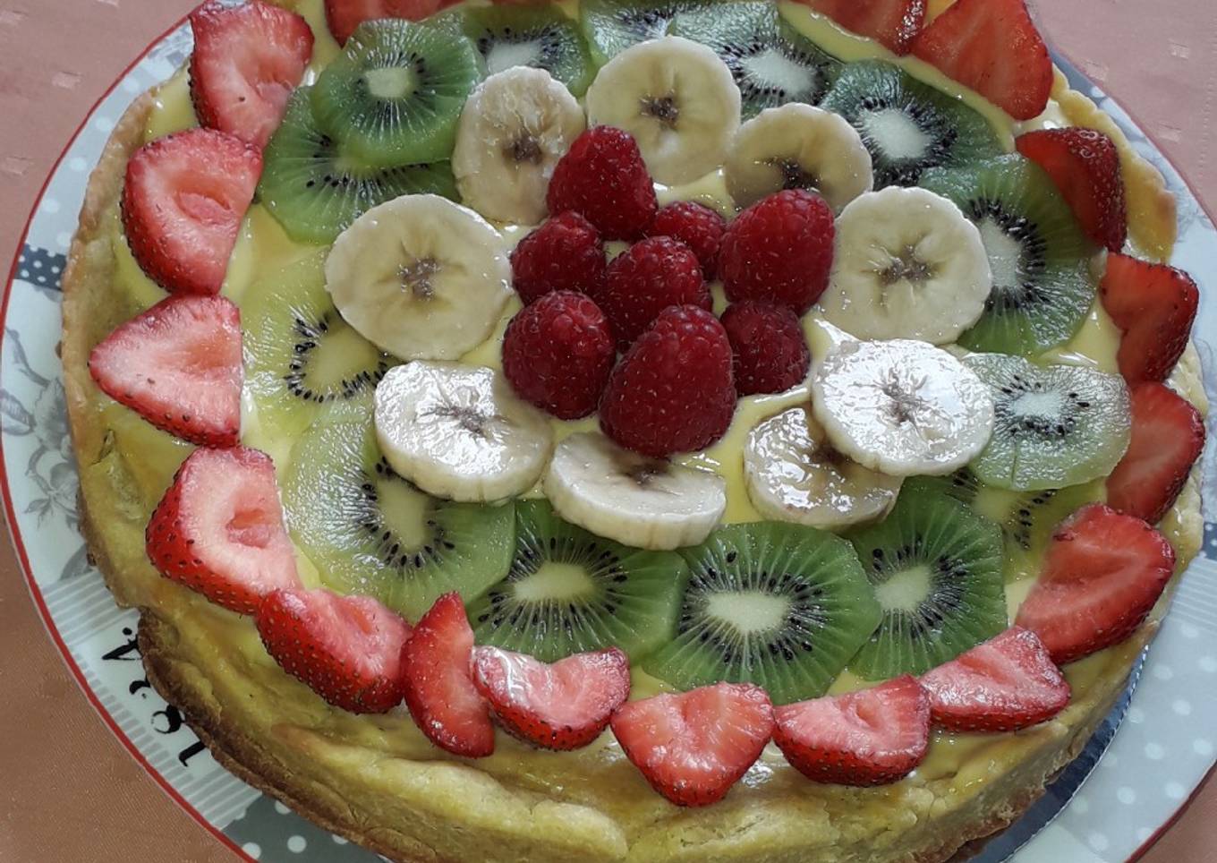 Recette 2 - TARTE AUX FRUITS 🍓🥝🍌