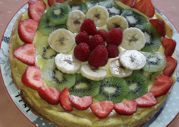 Recette 2 - TARTE AUX FRUITS 🍓🥝🍌