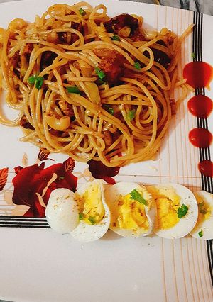 A picture of Spicy pasta recipe by saima sameer ali.
