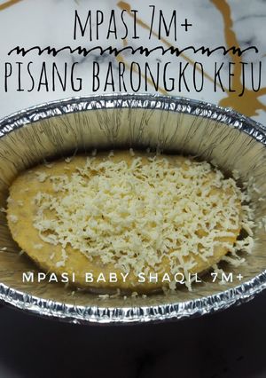 Foto resep MPASI 7M+》Pisang Barongko Keju