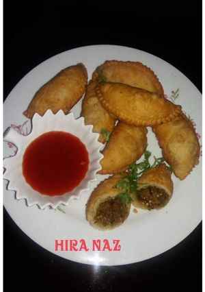 A picture of Keemay ke Samosay /Mince Samosa.