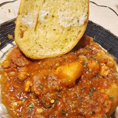 A picture of Chicken, Chorizo, and Chickpea Potato Stew.