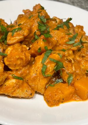 Foto resep Chicken and Butternut Squash Masala with Basmati Rice