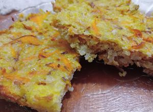 Una foto de Tortilla de mijo y zanahoria 🥕
