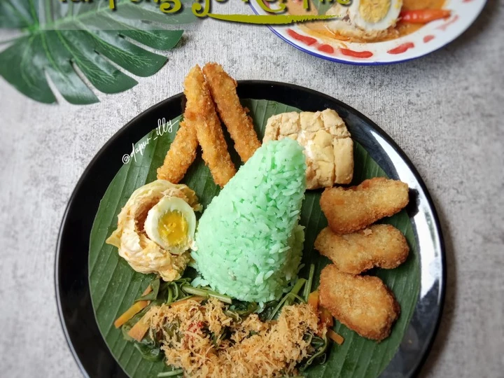 Langkah Mudah untuk Membuat Resep Tumpeng (Pandan) Ijo Komplit yang Uenak Anti Ribet, Lezat
