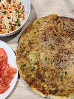 Φωτογραφία της συνταγής Πιτομελέτα με τριμμένες πατάτες και γέμιση κασέρι