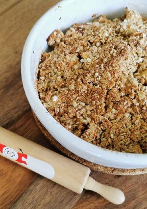 Une photo de Crumble pommes cannelle