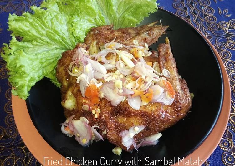 Fried Chicken Curry with Sambal Matah