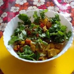A picture of Simple Vegetables with cumin paste.