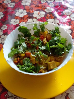 A picture of Simple Vegetables with cumin paste.