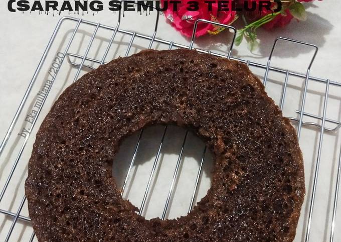 Bolu karamel (sarang semut 3 telur)