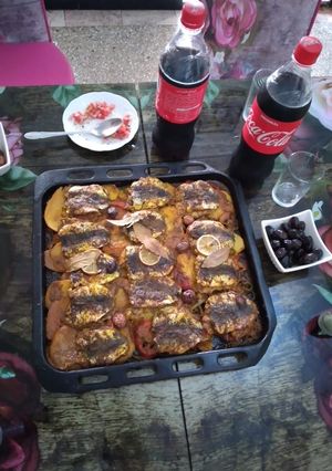 صورة لوصفة طاوة السردين مشرمل في الفرن😊😊😊😊