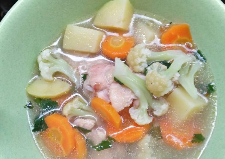 Resep @ENAK Sup Ayam Sayuran masakan sehari hari