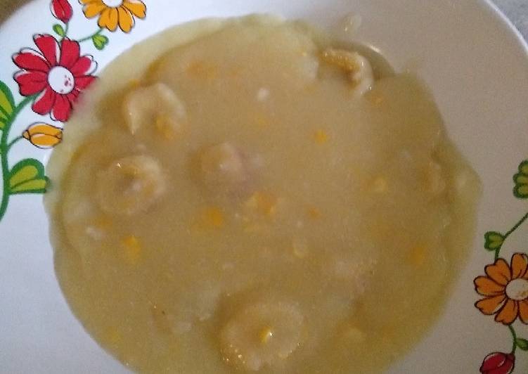 Bubur jagung mix pisang