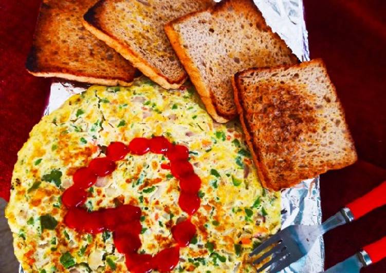 Simple Way to Prepare Perfect Vegetable Egg 🥚 Omelette
