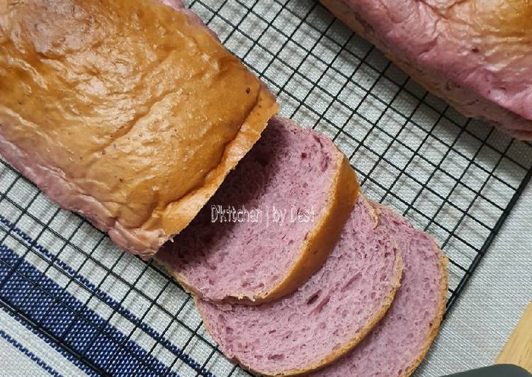 Roti tawar ubi ungu jepang