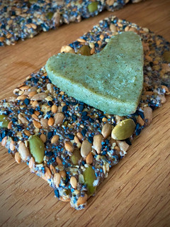 A picture of Heartfelt Crackers and ‘Butter’ that isn't.