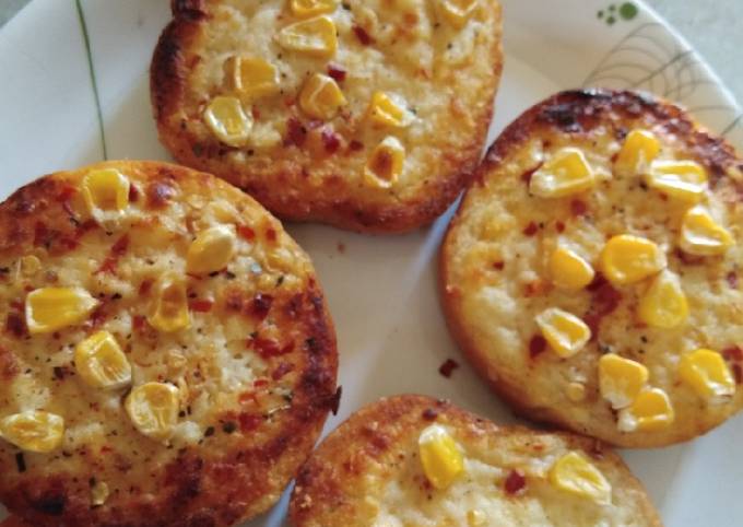 Easiest Way to Make Super Quick Homemade Corn cheese garlic bread